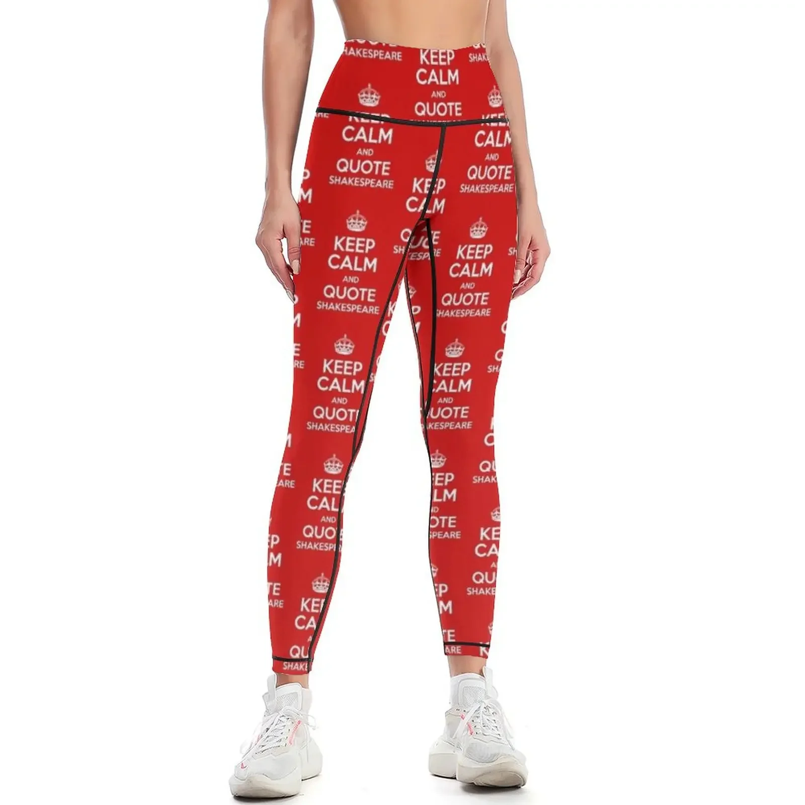 Yoga Fitness Quotes - Keep Calm & Quote Shakespeare Leggings