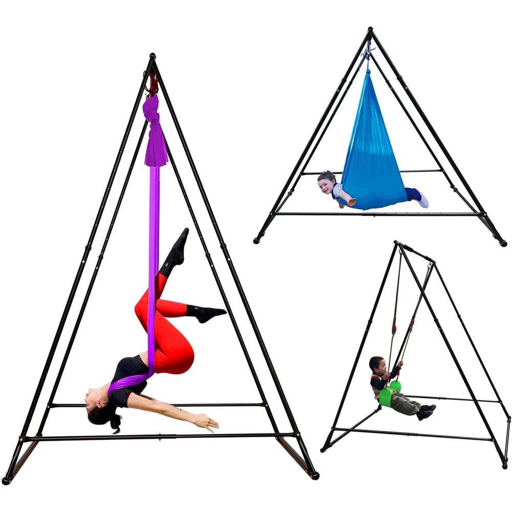 Yoga Swing Aerial - Height-Adjustable, Portable, Foldable Yoga Swing Stand
