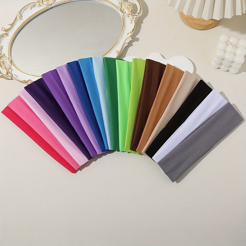 Yoga Fitness Stretching Strap - Elastic Hair Band Fashion Headbands Solid
