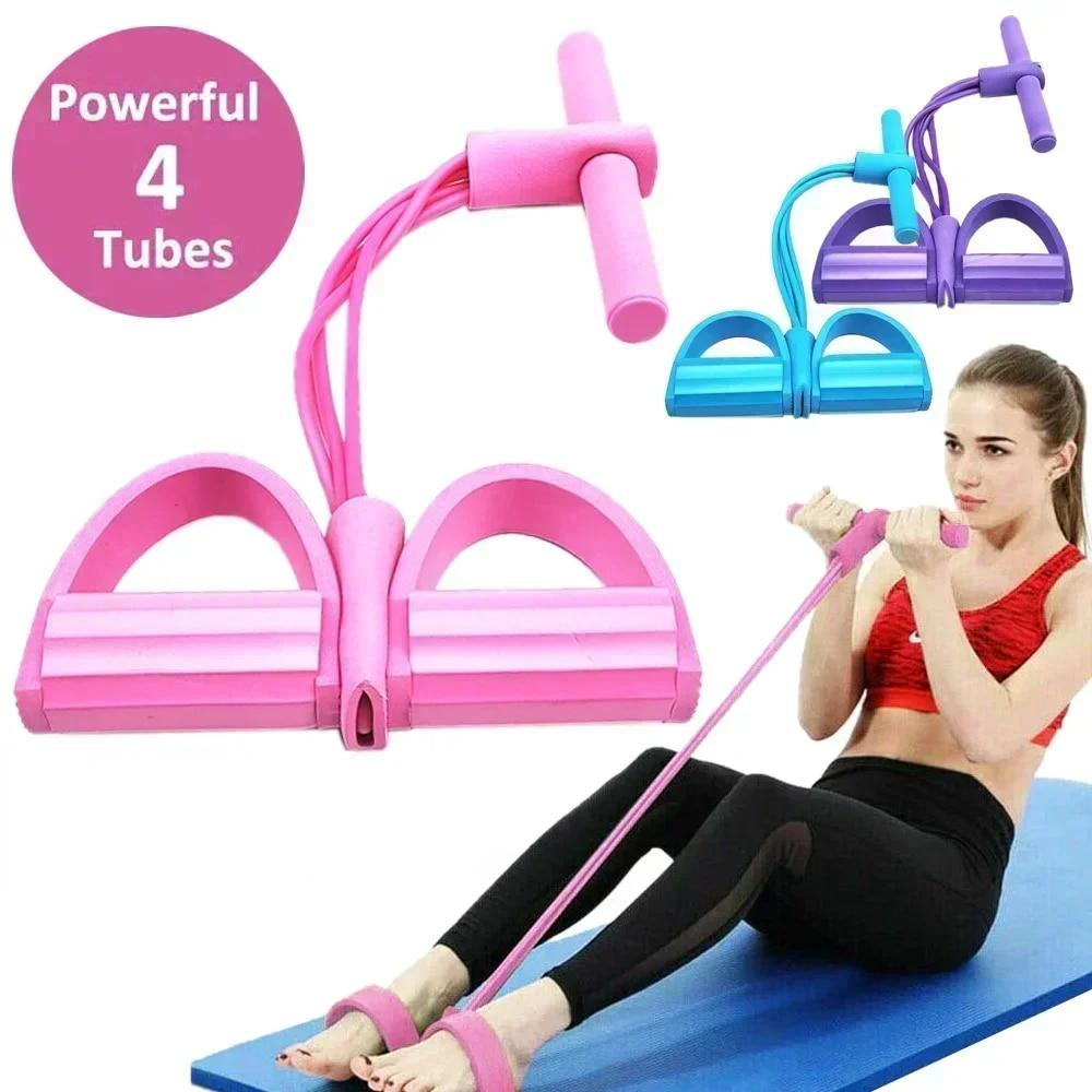 Yoga Fitness Stretching Strap - 4/6 Level Resistance Band Elastic Bands