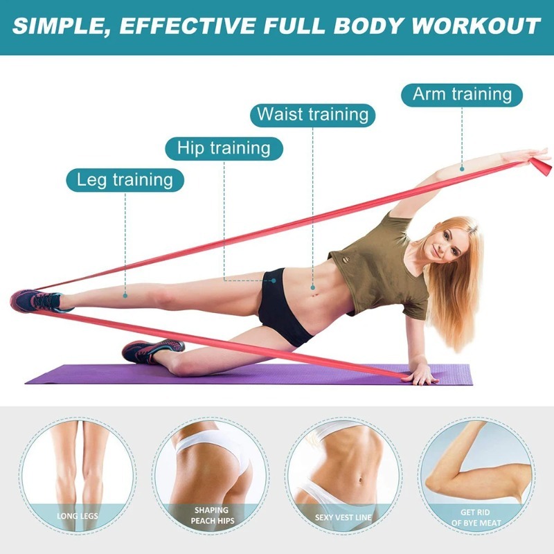Natural Latex Resistance Bands - Yoga Fitness Stretching Strap recension och pris