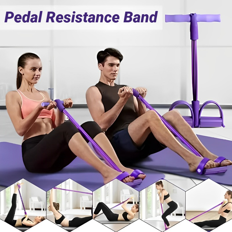 O Four-Tube Pedal Tensgklner M - Yoga Fitness Stretching Strap recension och pris