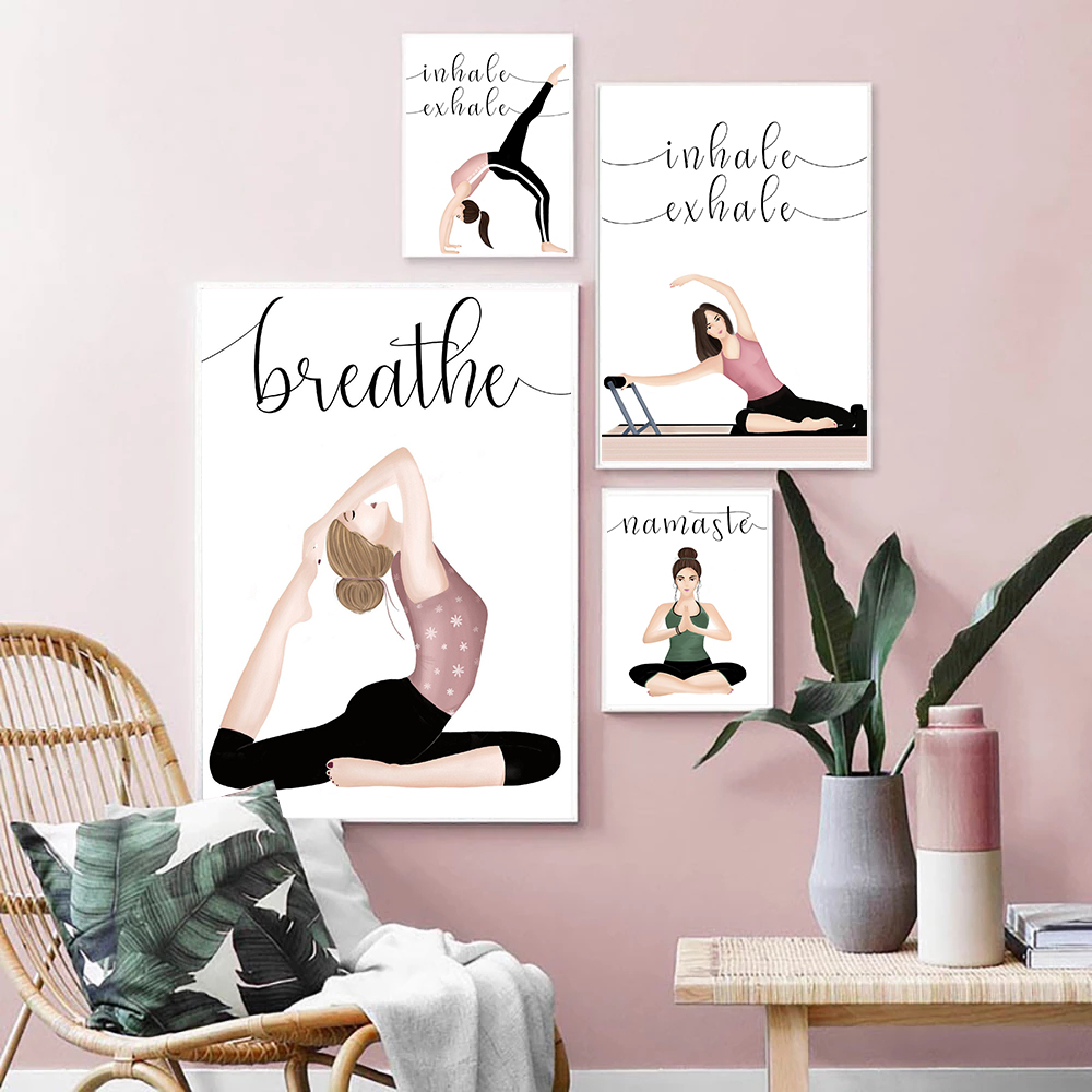 Inhale Exhale Quote Yoga Poste - Yoga Fitness Quotes recension och pris