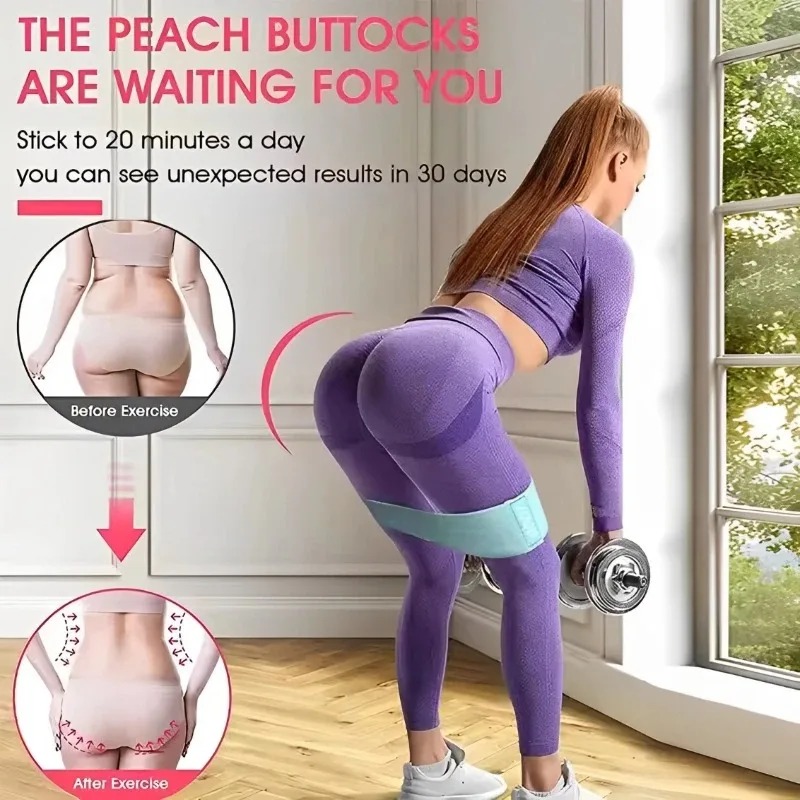 3Pcs Fabric Resistance Hip Boo - Yoga Fitness Stretching Strap recension och pris