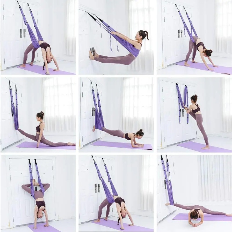 Adjustable Aerial Yoga Hammock - Yoga Fitness Stretching Strap recension och pris