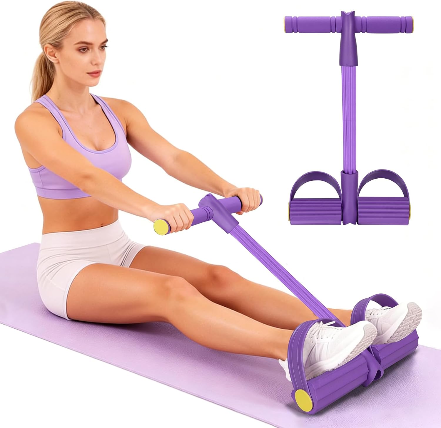 4-Tube Resistance Band Multi F - Yoga Fitness Stretching Strap recension och pris